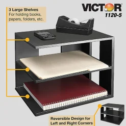 Victor® Midnight Black Collection™ Corner Shelf, 13 1/2