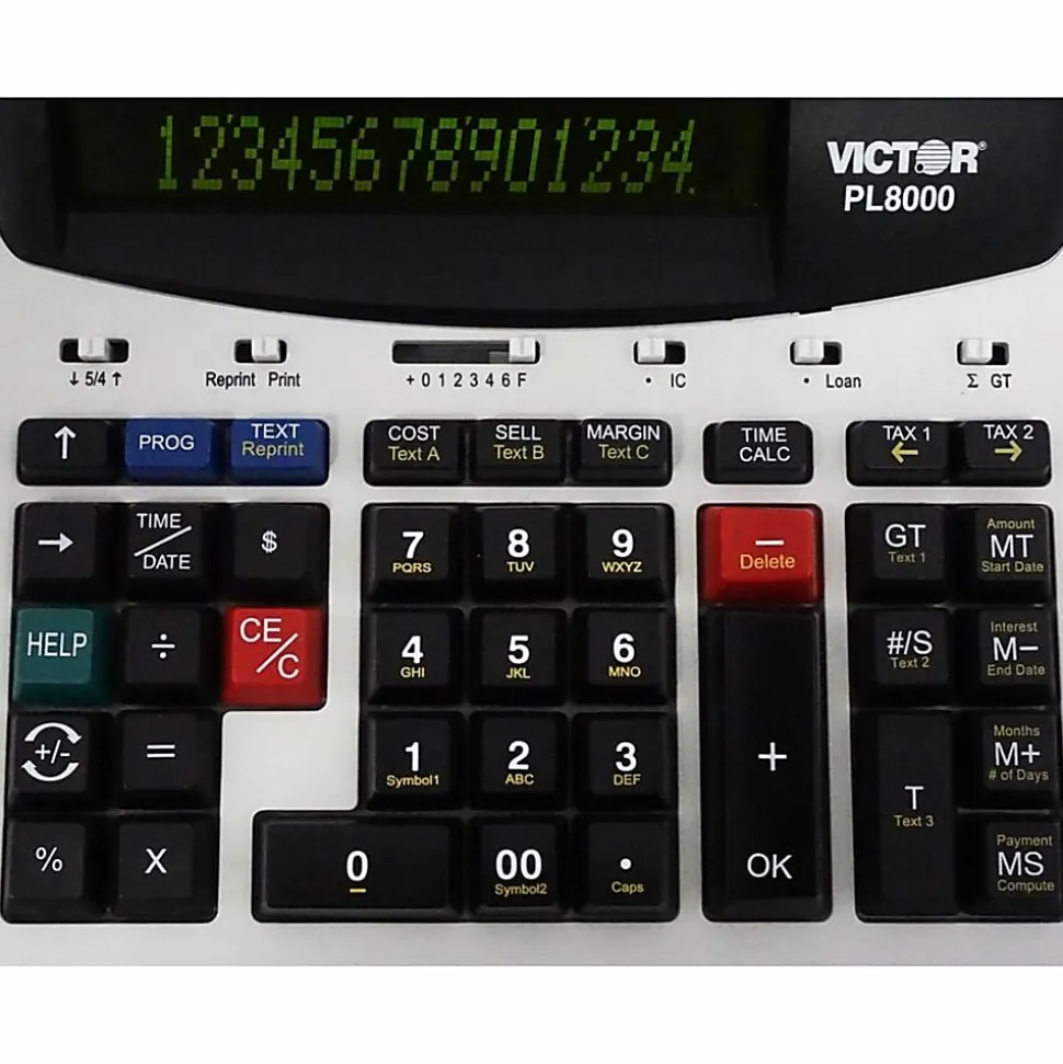 Victor PL8000 Heavy-Duty Commercial Thermal Printing Calculator With Prompt Logic™