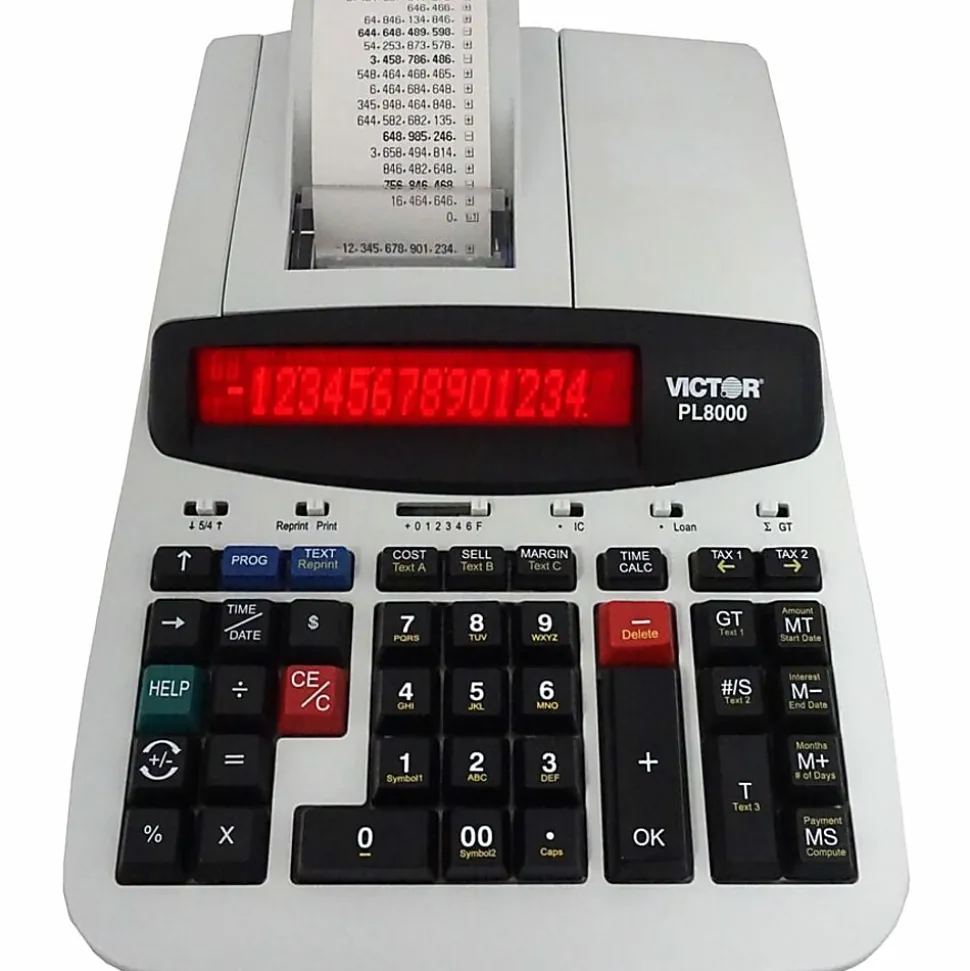 Victor PL8000 Heavy-Duty Commercial Thermal Printing Calculator With Prompt Logic™