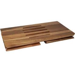 Victor® Portable Folding 26"W Acacia Wood Laptop Desk, Deep Brown