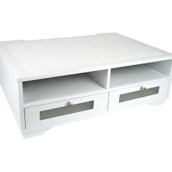 Victor® Pure White Collection™ Printer Stand, 8"H x 21 7/8"W x 15 5/16"D, White