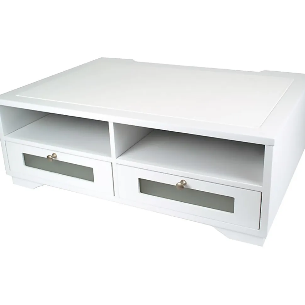 Victor® Pure White Collection™ Printer Stand, 8"H x 21 7/8"W x 15 5/16"D, White