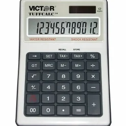 Victor TUFFCALC Desktop Calculator, White
