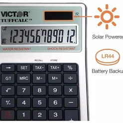 Victor TUFFCALC Desktop Calculator, White