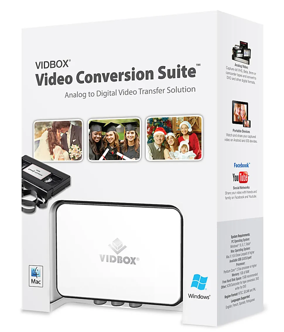 VidBox® Video Conversion Suite™ 2.0, For PC/Mac®, Disc