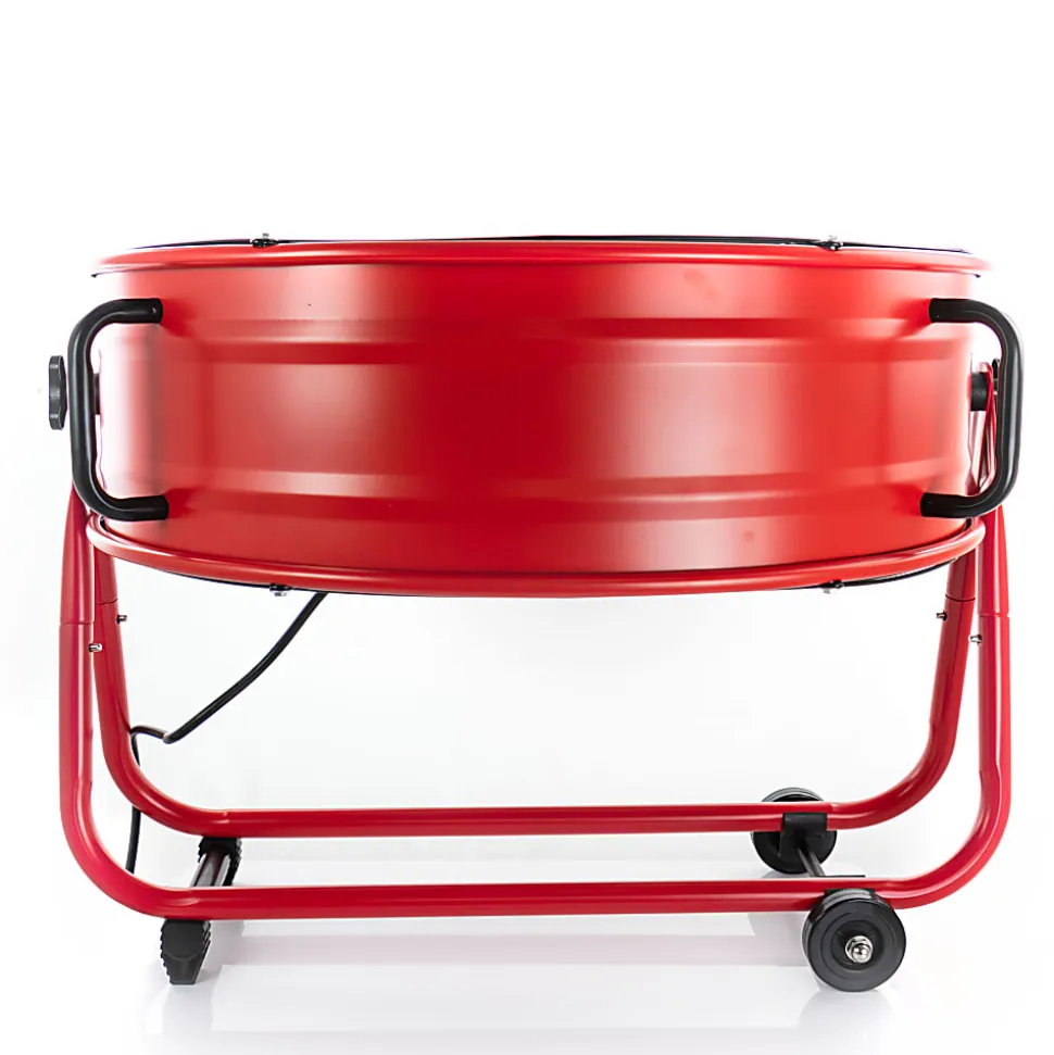 Vie Air 3-Speed Commercial Floor Drum Fan, 24" x 30-1/4", Red