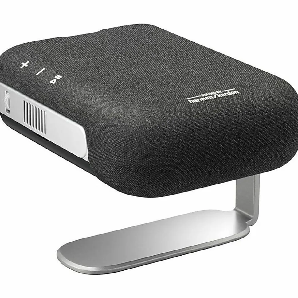 ViewSonic M1X Portable LED Projector with Smart Stand, Harman Kardon Speakers, Built-In Battery, H/V Keystone, 4 Corner Adjustment, Bluetooth, W
