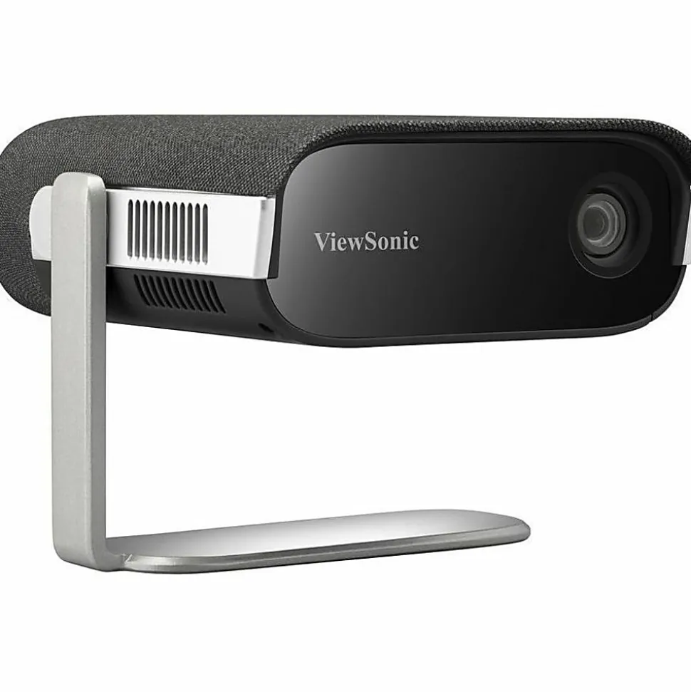ViewSonic M1X Portable LED Projector with Smart Stand, Harman Kardon Speakers, Built-In Battery, H/V Keystone, 4 Corner Adjustment, Bluetooth, W