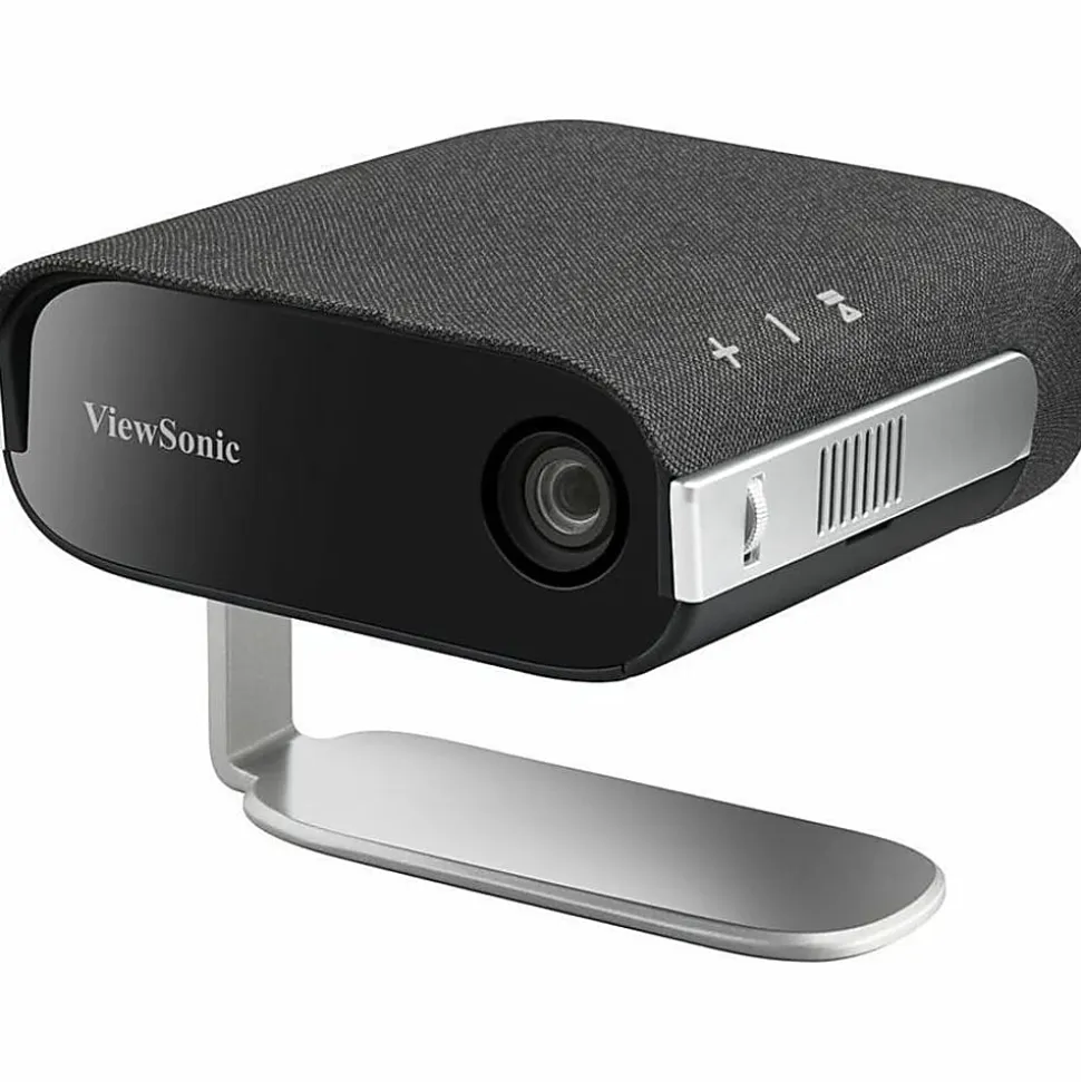 ViewSonic M1X Portable LED Projector with Smart Stand, Harman Kardon Speakers, Built-In Battery, H/V Keystone, 4 Corner Adjustment, Bluetooth, W