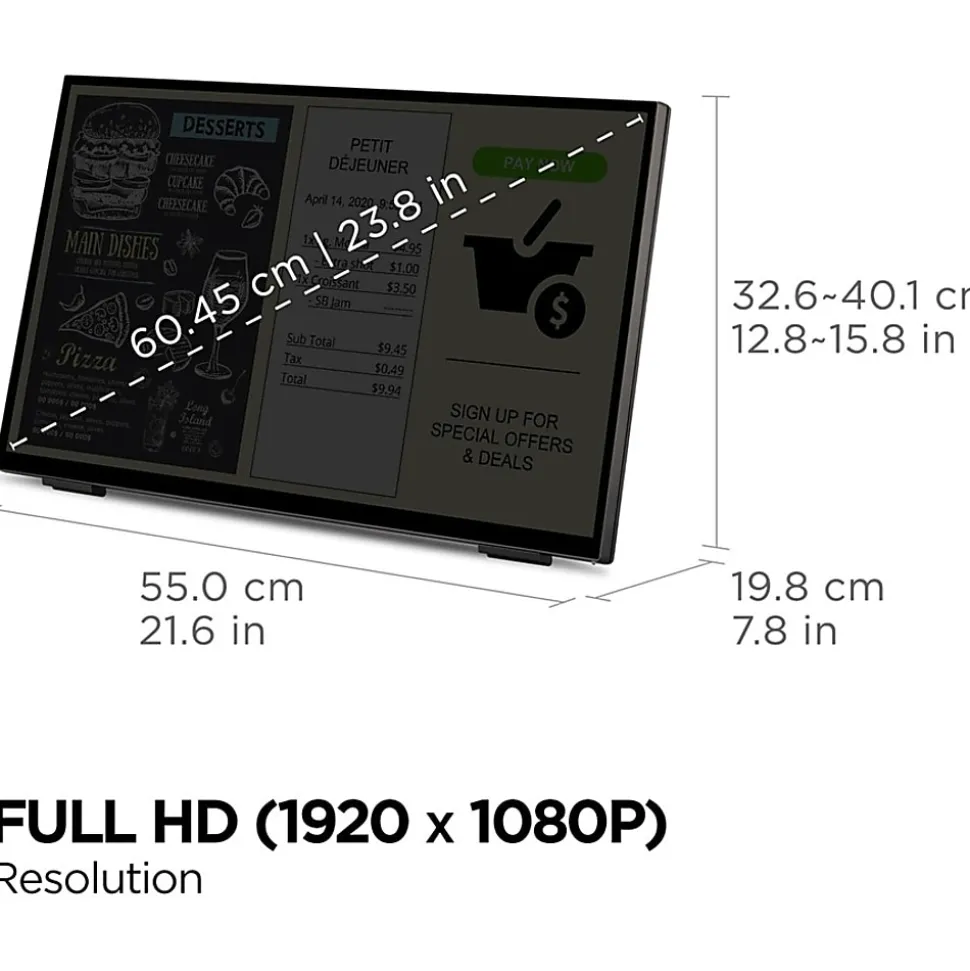 ViewSonic® TD2465 23.8" LCD Touchscreen Monitor