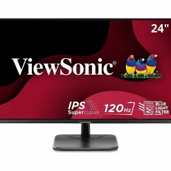 ViewSonic VA2456A-MHD 24 Inch IPS 1080p Monitor with 120Hz, Eye Care, HDMI, DisplayPort, and VGA Inputs - VA2456AMHD