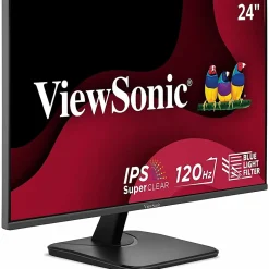 ViewSonic VA2456A-MHD 24 Inch IPS 1080p Monitor with 120Hz, Eye Care, HDMI, DisplayPort, and VGA Inputs - VA2456AMHD