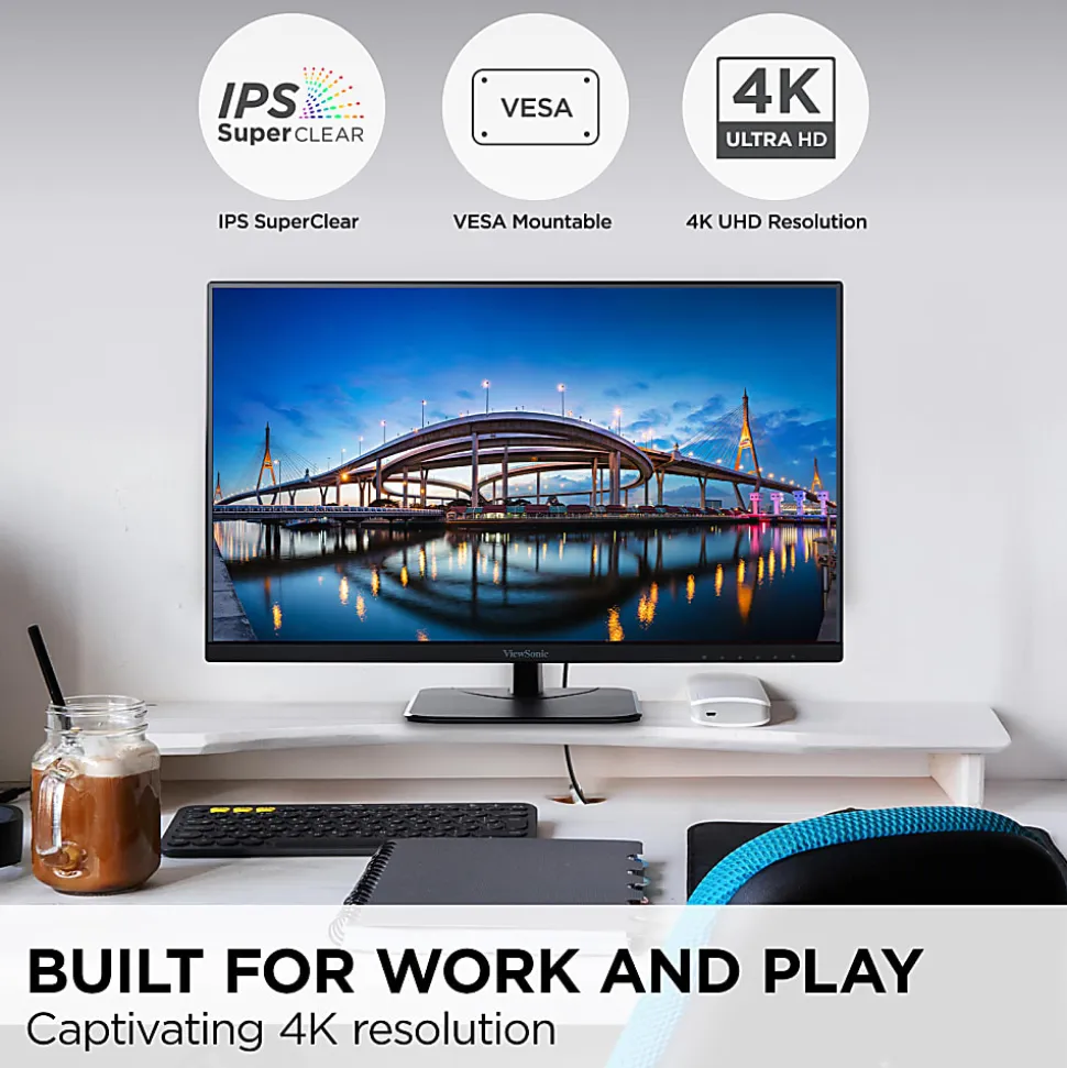 ViewSonic® VA2756-4K-MHD 27" 4K UHD IPS Monitor