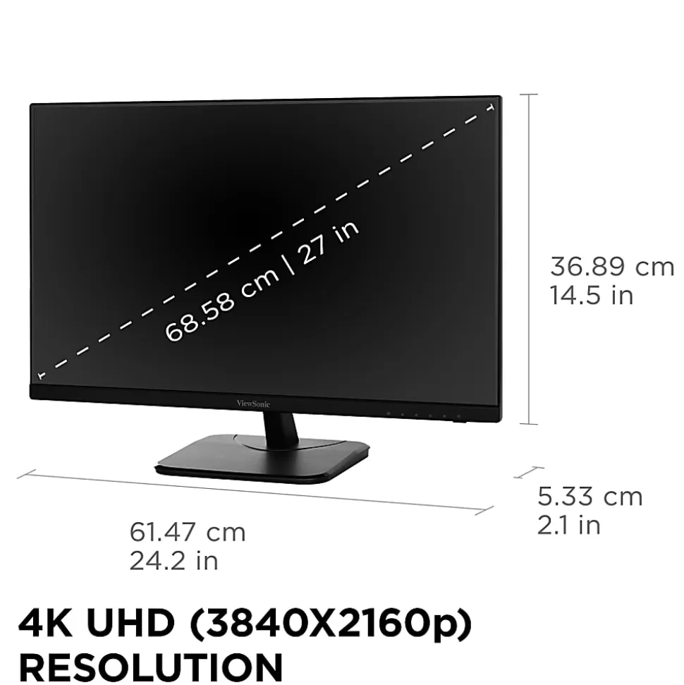 ViewSonic® VA2756-4K-MHD 27" 4K UHD IPS Monitor