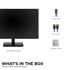 ViewSonic VA2709M 27 Inch IPS Full HD 1080p Monitor with 100Hz, Thin Bezels, Eye Care, HDMI, VGA Inputs  - VA2709M