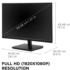 ViewSonic VA2709M 27 Inch IPS Full HD 1080p Monitor with 100Hz, Thin Bezels, Eye Care, HDMI, VGA Inputs  - VA2709M
