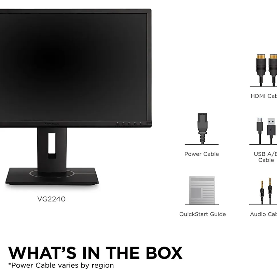 ViewSonic® VG2240 22" 1080p Ergonomic Monitor