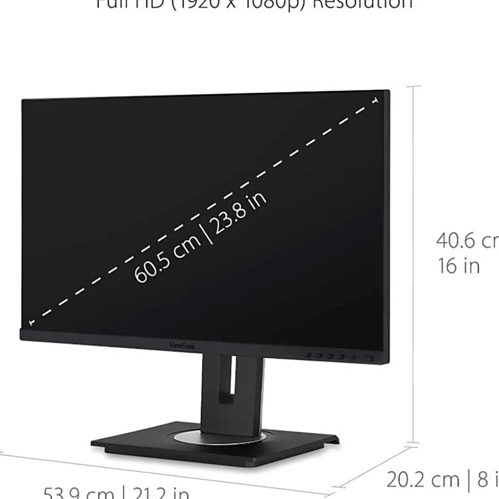 ViewSonic® VG2456 24" 1080p IPS Docking Monitor