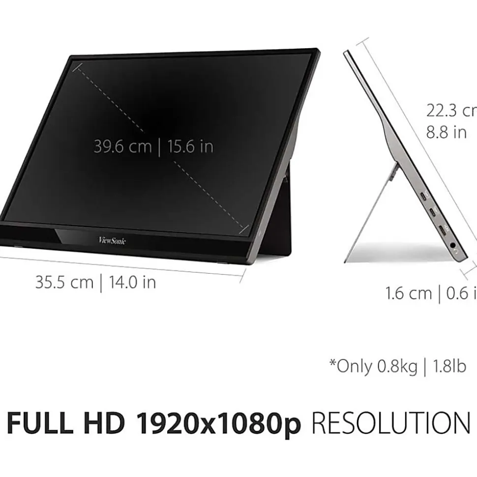 ViewSonic VG1655 15.6" Portable 1080p IPS Monitor