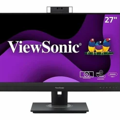 ViewSonic VG2757V-2K 27 Inch 1440p Video Conference Docking Monitor with Windows Hello Compatible IR Webcam, Advanced Ergonomics, and 90W USB C