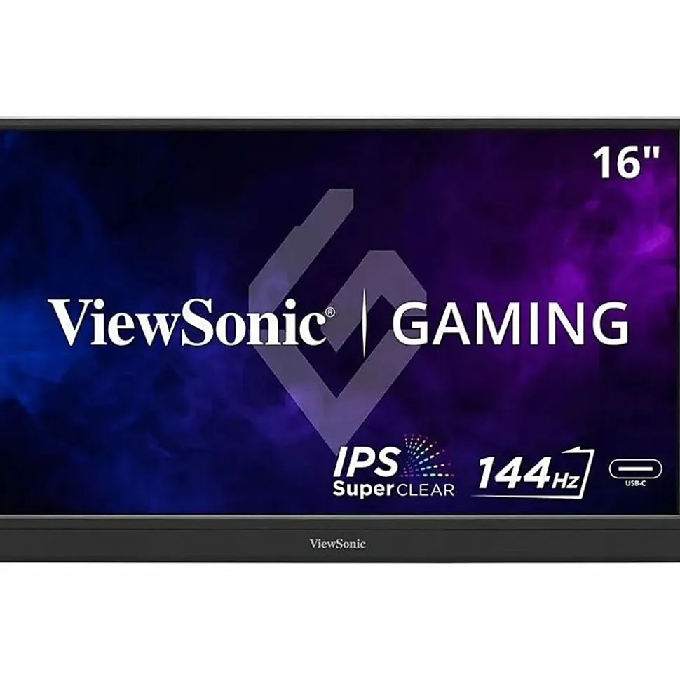ViewSonic VX1654 16 Inch 1080p Portable IPS Gaming Monitor with 144Hz, AMD FreeSync, 2 Way Powered 60W USB C, Mini HDMI, and Buil - VX1654