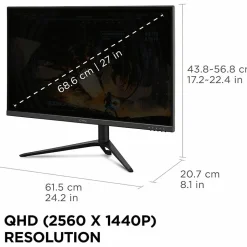 ViewSonic® VX2728J-2K 27" 1440p 0.5ms 180Hz Gaming Monitor, FreeSync Premium
