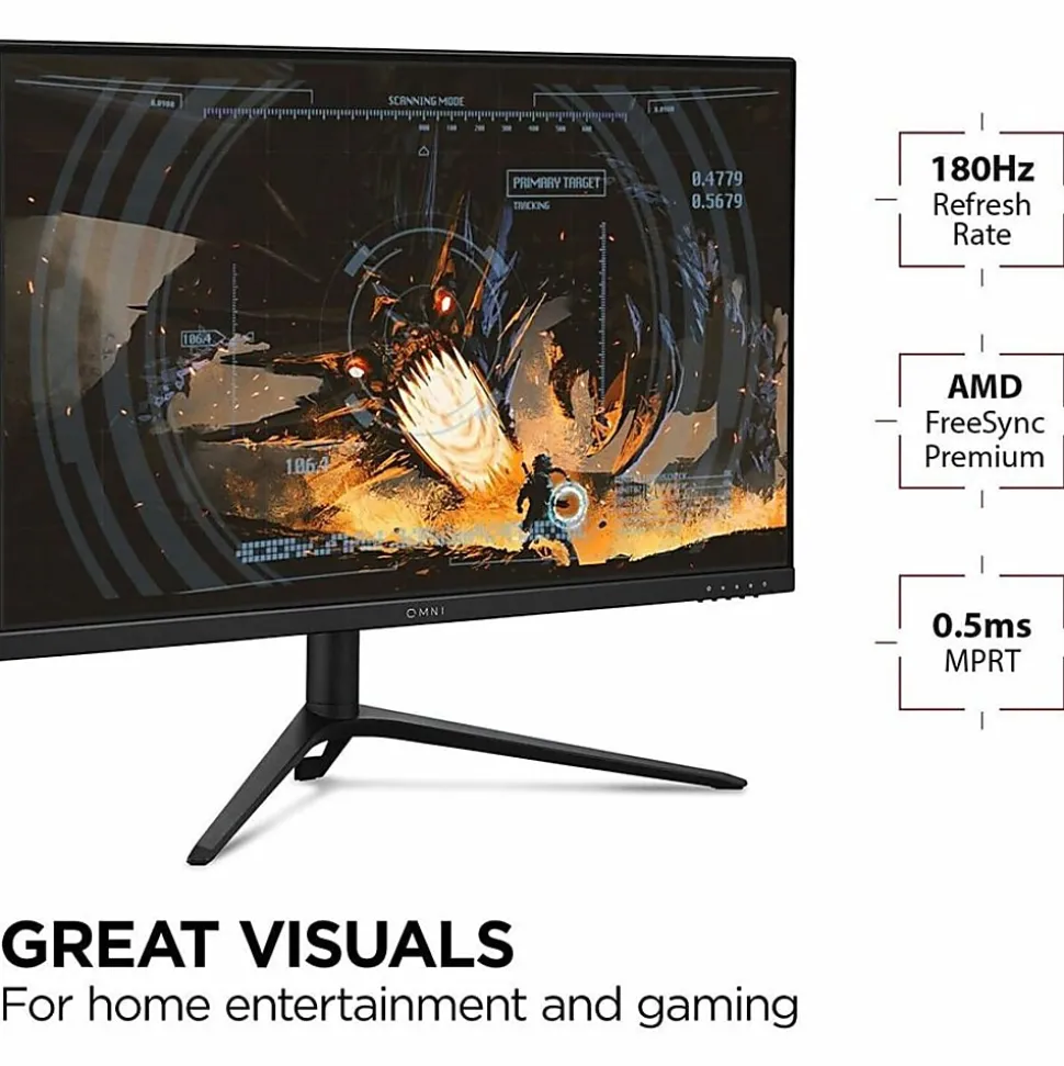 ViewSonic® VX2728J-2K 27" 1440p 0.5ms 180Hz Gaming Monitor, FreeSync Premium