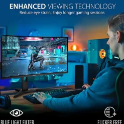 ViewSonic® VX3418-2KPC 34” WQHD LED 1ms 180Hz Gaming Monitor, FreeSync Premium