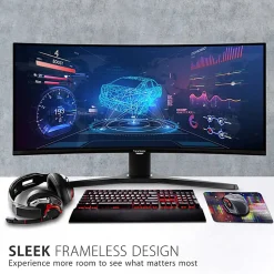 ViewSonic® VX3418-2KPC 34” WQHD LED 1ms 180Hz Gaming Monitor, FreeSync Premium