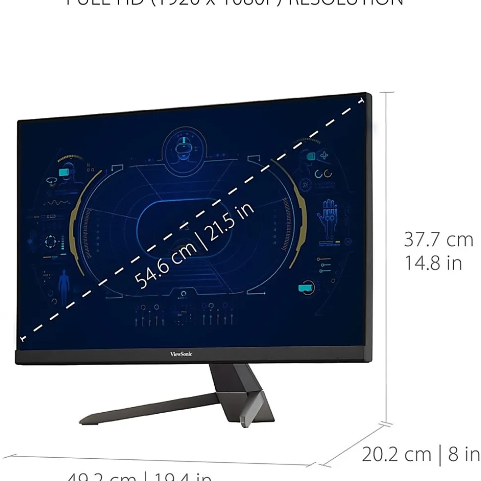 ViewSonic® VX2267-MHD 22" HD Gaming Monitor, FreeSync