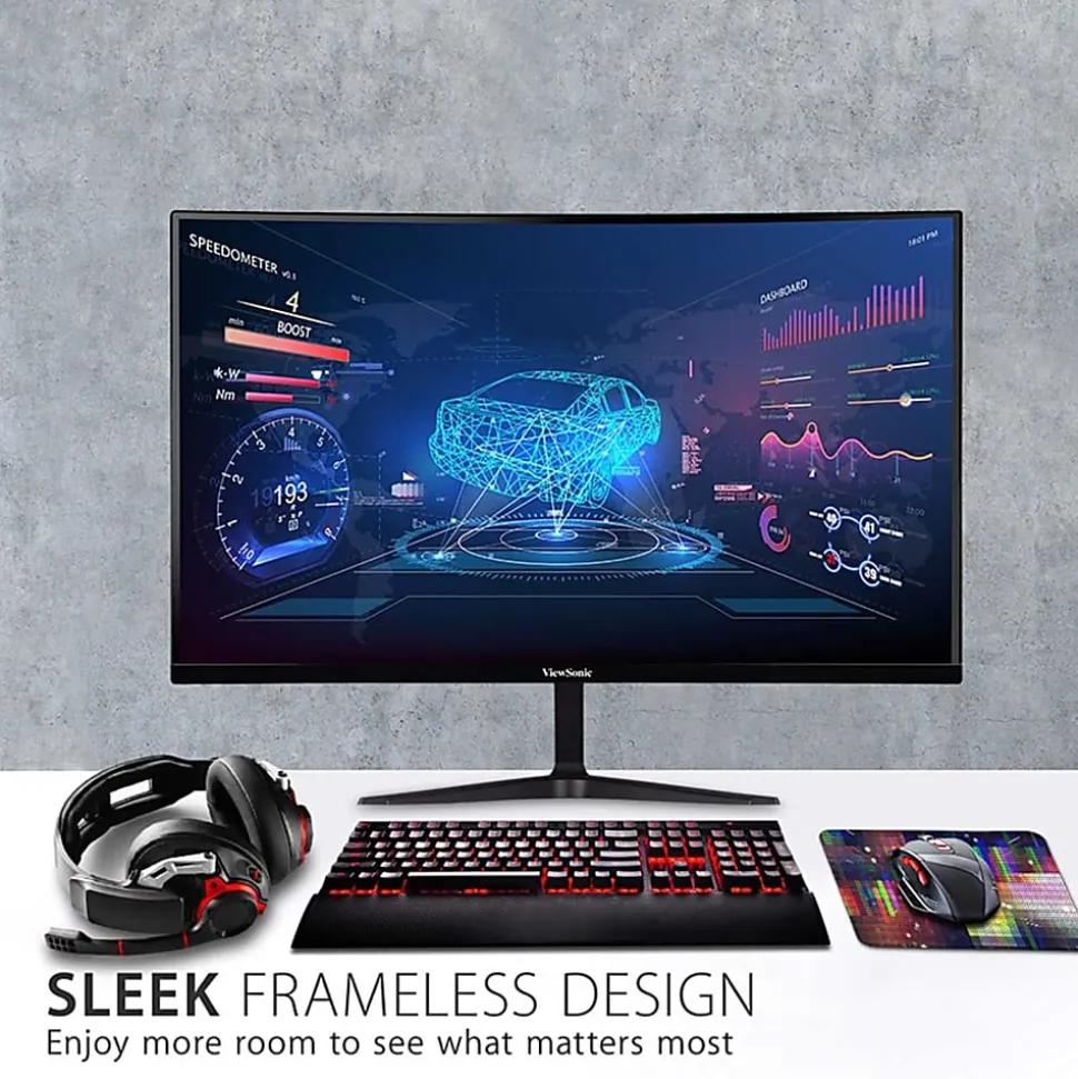 ViewSonic® VX3218-PC-MHD 32" Curved HD 1ms 180Hz Gaming Monitor, FreeSync Premium