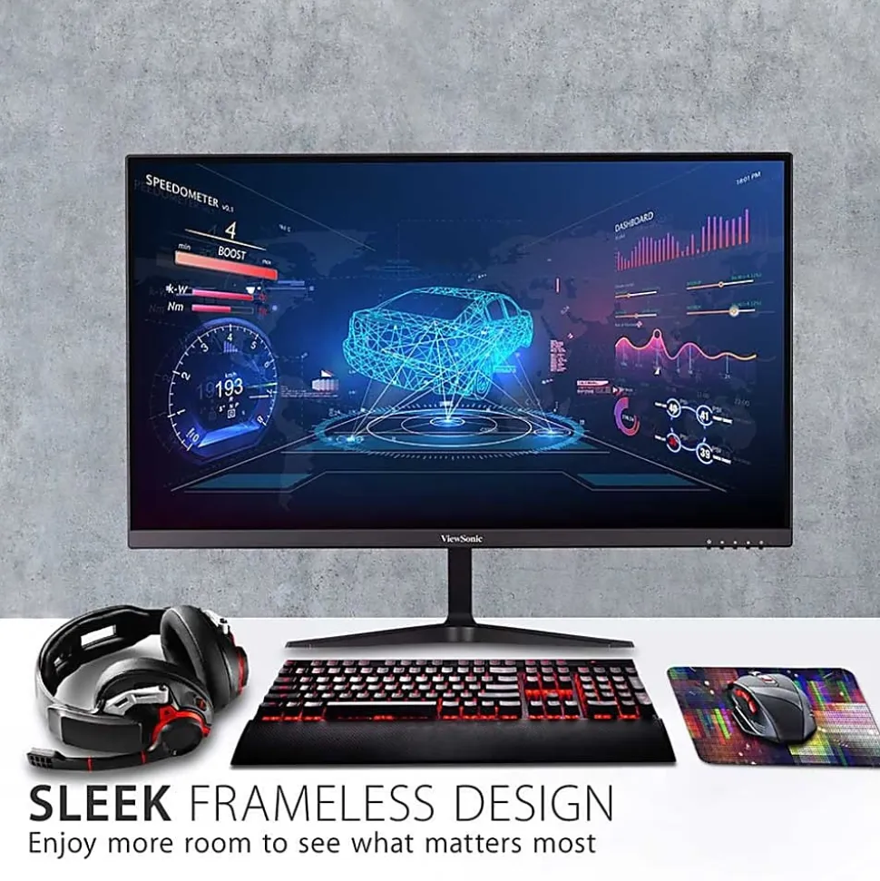ViewSonic VX2718-P-MHD 27" 1080p 1ms 180Hz Gaming Monitor, FreeSync
