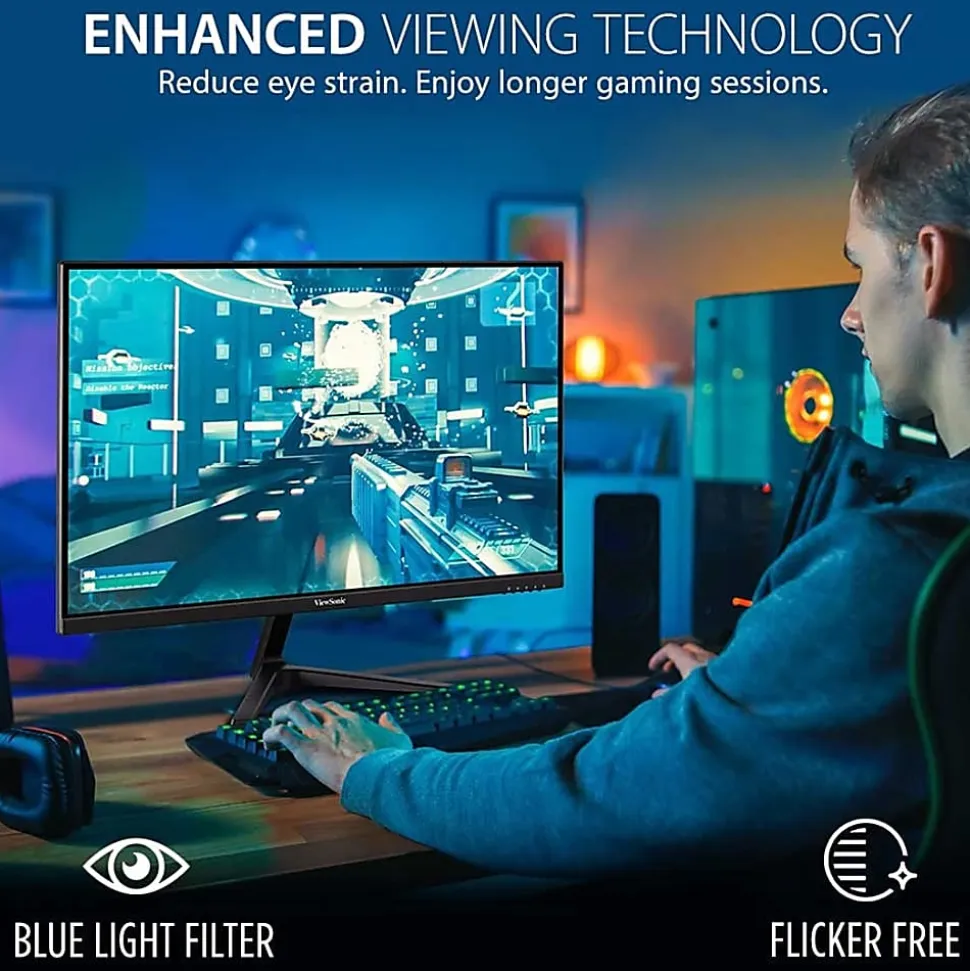 ViewSonic VX2718-P-MHD 27" 1080p 1ms 180Hz Gaming Monitor, FreeSync