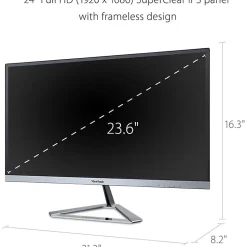 ViewSonic® VX2476-SMHD 23.7" FHD LED LCD Monitor
