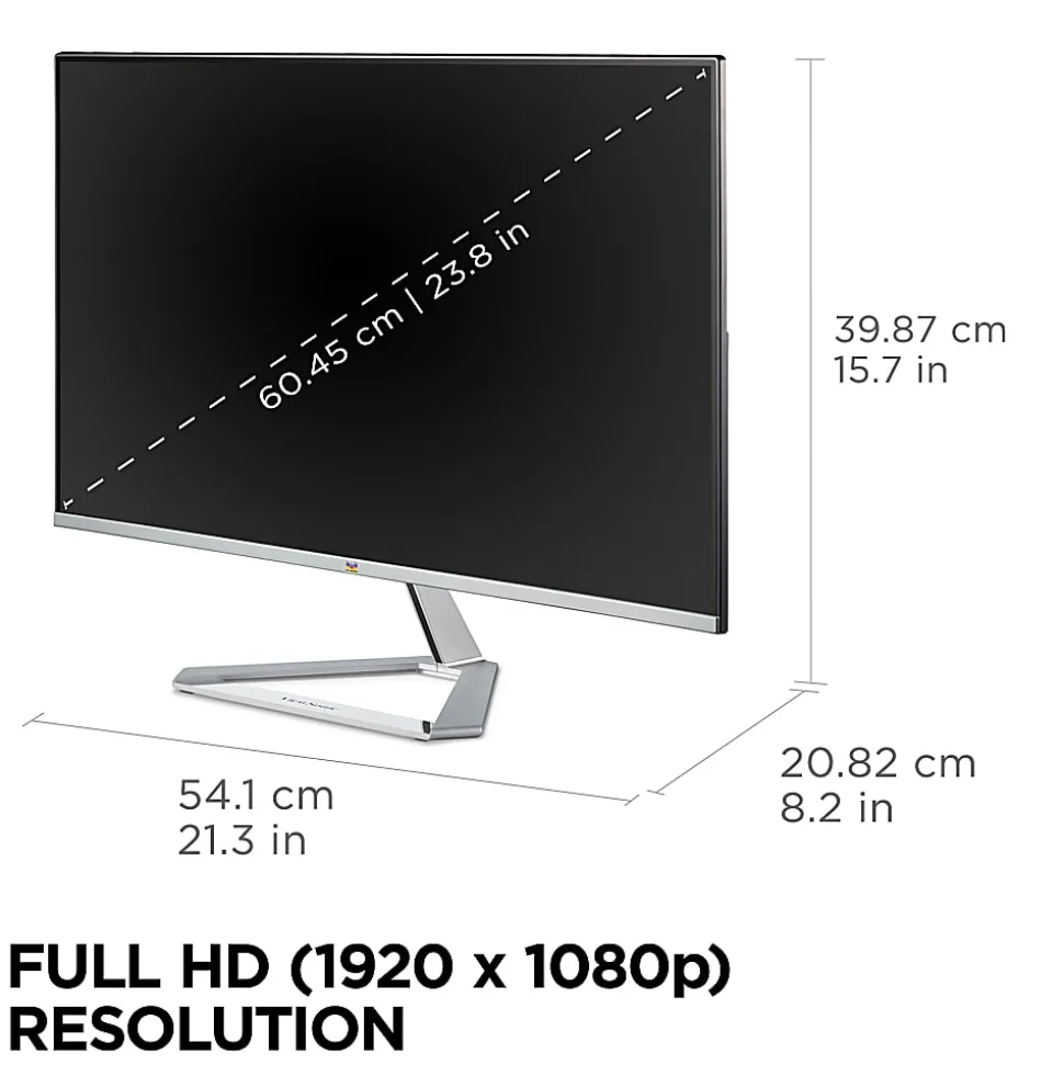 ViewSonic® VX2476-SMHD 23.7" FHD LED LCD Monitor