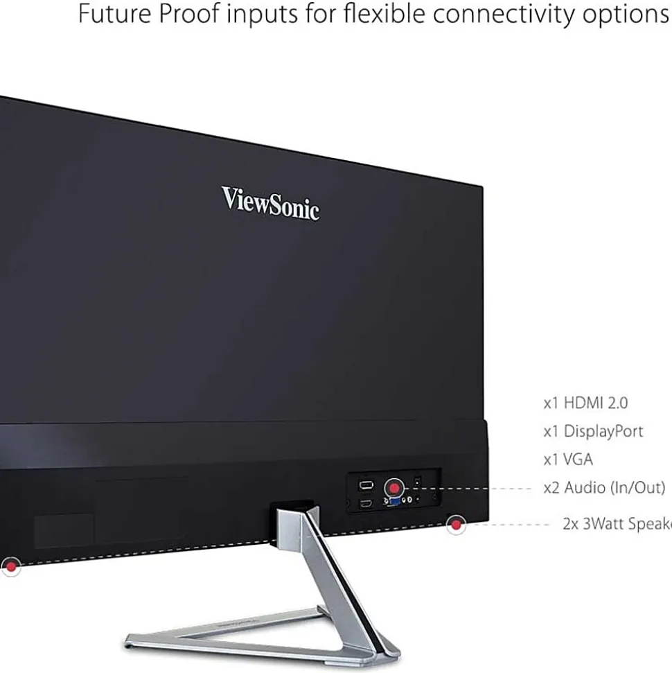 ViewSonic® VX2476-SMHD 23.7" FHD LED LCD Monitor