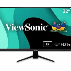 ViewSonic VX3267U-2K 32 Inch 1440p IPS Monitor with 65W USB C, HDR10 Content Support, Ultra-Thin Bezels, Eye Care, HDMI, and DP Input, VX3267U2K