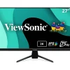 ViewSonic VX2767U-2K 27 Inch 1440p IPS Monitor with 65W USB C, HDR10 Content Support, Ultra-Thin Bezels, Eye Care, HDMI, and DP input, VX2767U2K