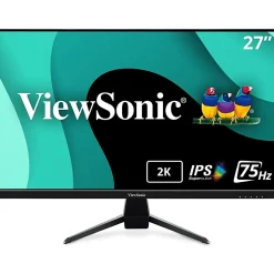 ViewSonic VX2767U-2K 27 Inch 1440p IPS Monitor with 65W USB C, HDR10 Content Support, Ultra-Thin Bezels, Eye Care, HDMI, and DP input, VX2767U2K