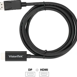 VisionTek DisplayPort to HDMI 2M Active Cable (M/M) - DisplayPort to HDMI Active Cable - 901214