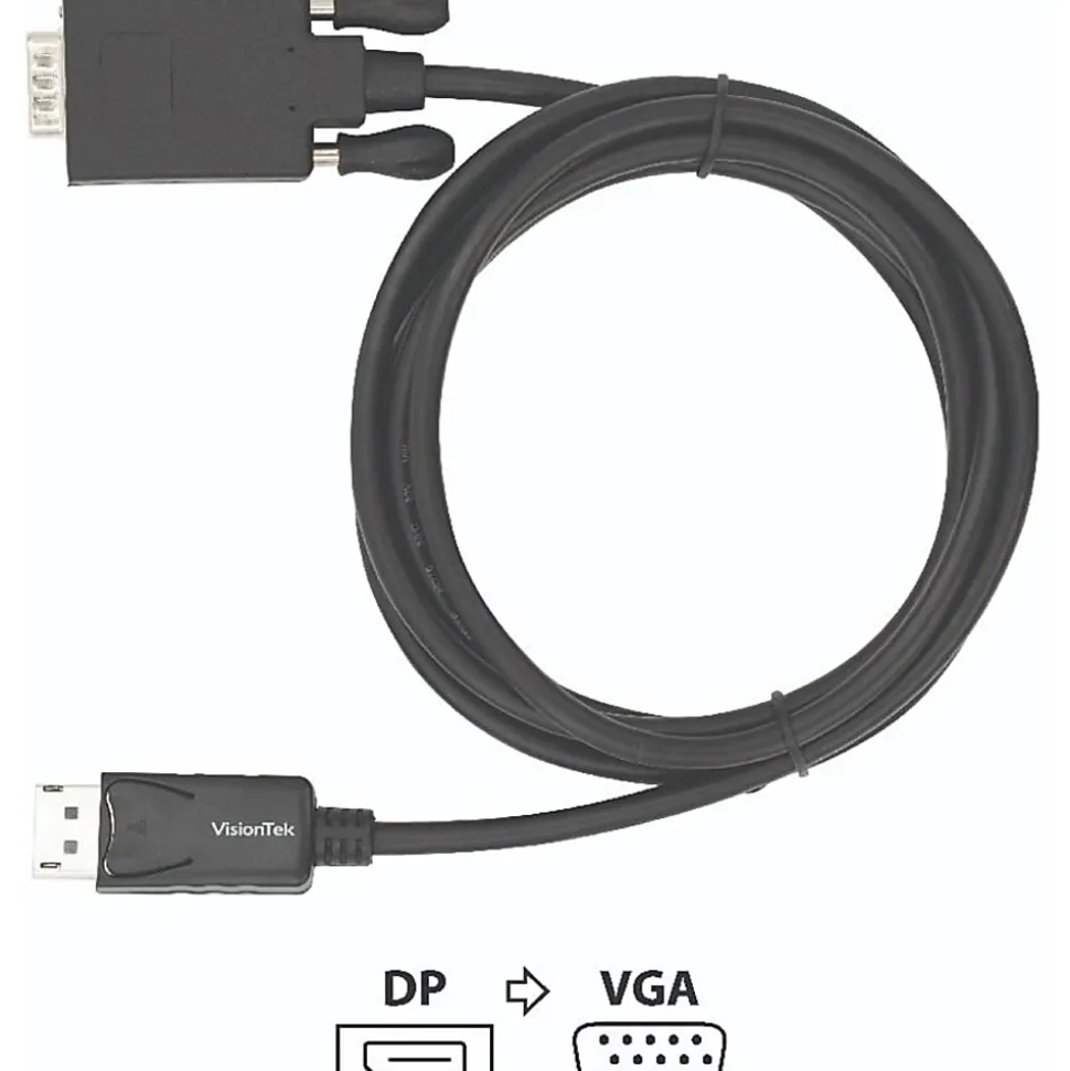 VisionTek DisplayPort to VGA 2 Meter Cable (M/M) - DisplayPort to VGA Active cable - 901216