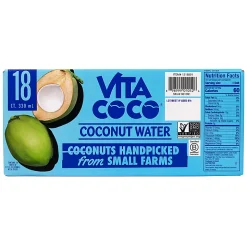 Vita Coco Coconut Water, 11.1 Oz, Pack Of 18 Bottles