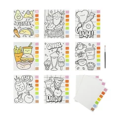 Vivid by Brea ReeseĀ® Kawaii Food Watercolor Painting Pad Kit, Kit Of 13 Pieces