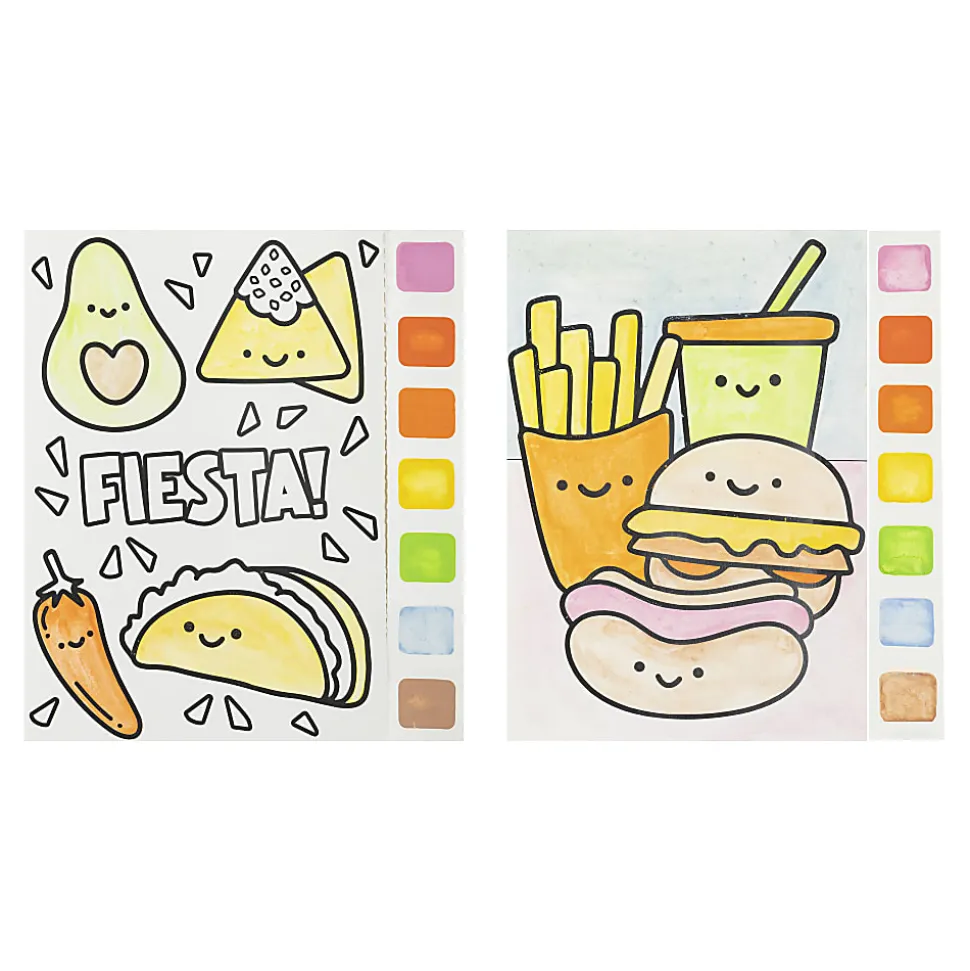 Vivid by Brea Reese® Kawaii Food Watercolor Painting Pad Kit, Kit Of 13 Pieces