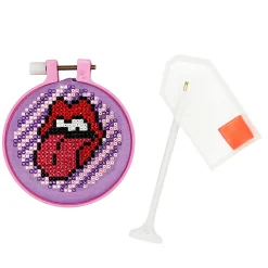 Vivid by Brea Reese® Mini Hoop Gem Art Kit, Rock ‘n’ Roll Lips, 3-1/2