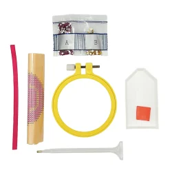 Vivid by Brea Reese® Mini Hoop Gem Art Kit, Smiley Face, 3-1/2