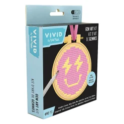 Vivid by Brea Reese® Mini Hoop Gem Art Kit, Smiley Face, 3-1/2