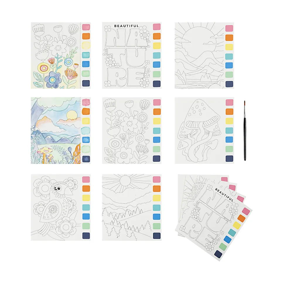 Vivid by Brea Reese® Nature Watercolor Painting Pad Kit, Kit Of 13 Pieces