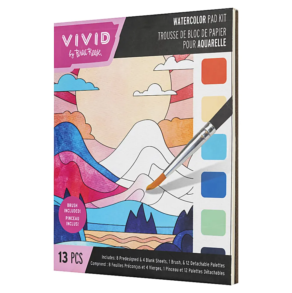 Vivid by Brea Reese® Nature Watercolor Painting Pad Kit, Kit Of 13 Pieces