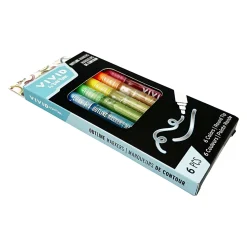 Vivid by Brea Reese® Outline Markers, Bullet Point, Assorted Colors, Pack Of 6 Markers